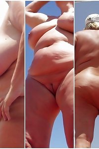plumper matures and grannies at the beach 478