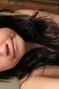 sensual fuller-figured girl teasing with her curves