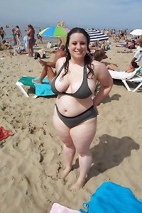 unexperienced plus-size in swimsuit
